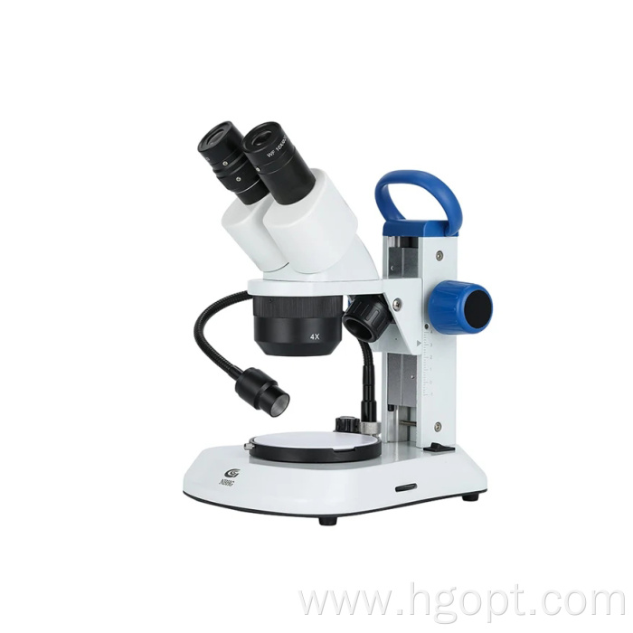 Research Stereo Microscope with Adjustable LED Light